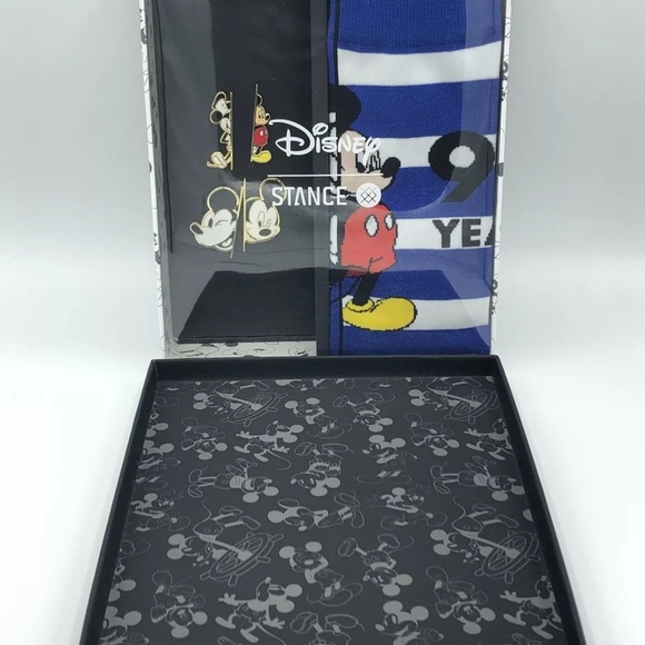 Disney Mickey Mouse Socks And Pins Stance 90th Anniversary Years Set(L) - Picture 7 of 9